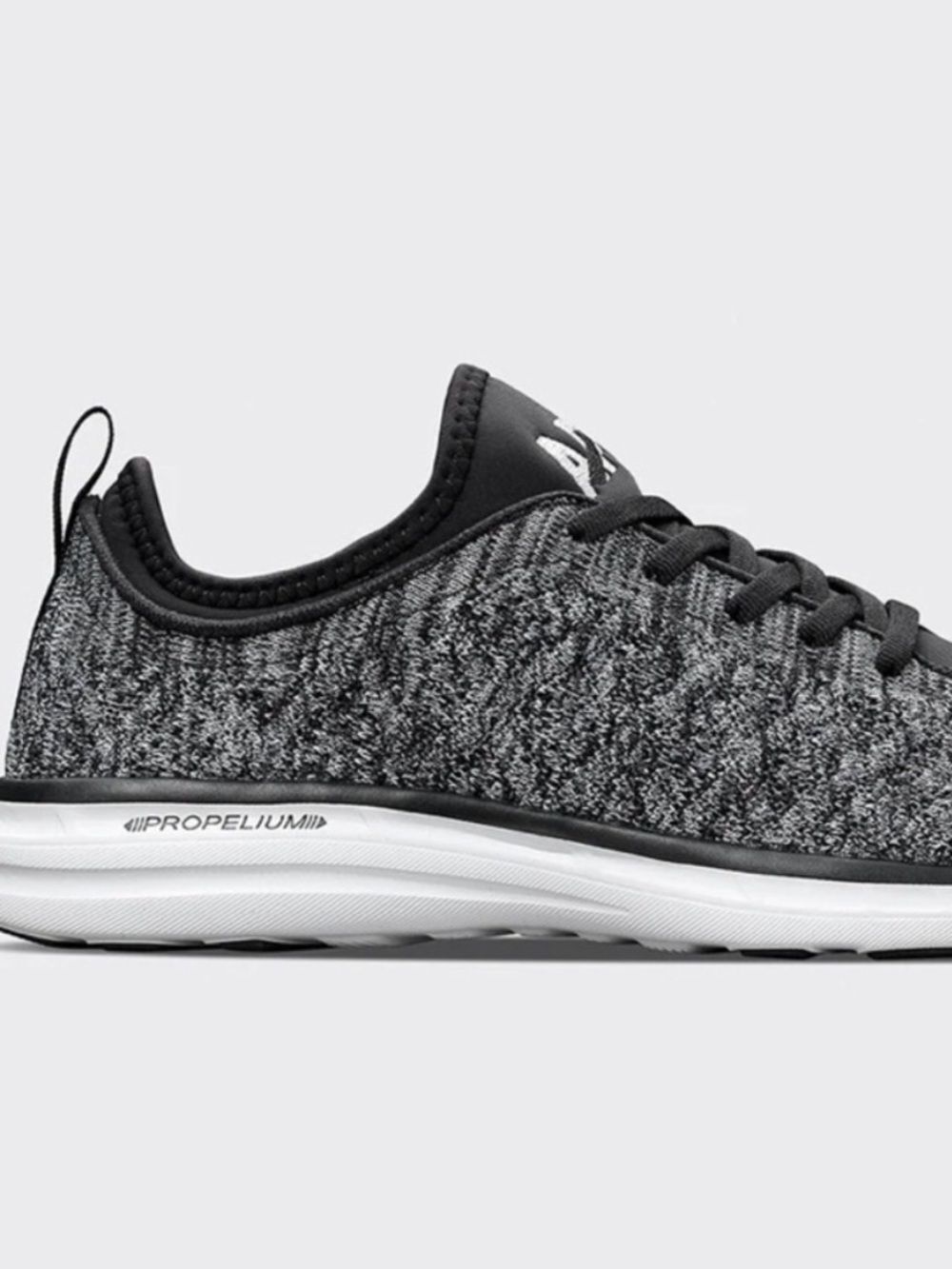 APL Knit Athletic Sneakers in Black & Gray Marled